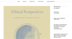 Desktop Screenshot of ethical-perspectives.be